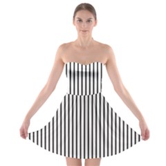 Basic Vertical Stripes Strapless Bra Top Dress by jumpercat