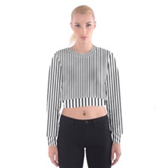 Basic Vertical Stripes Cropped Sweatshirt