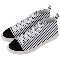 Basic Vertical Stripes Men s Mid-top Canvas Sneakers