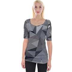 Geometric Doodle Wide Neckline Tee