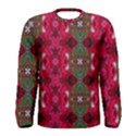 Christmas Colors Wrapping Paper Design Men s Long Sleeve Tee View1