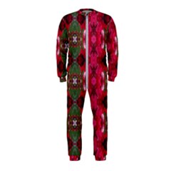 Christmas Colors Wrapping Paper Design Onepiece Jumpsuit (kids) by Fractalsandkaleidoscopes