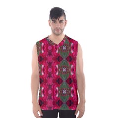 Christmas Colors Wrapping Paper Design Men s Basketball Tank Top by Fractalsandkaleidoscopes