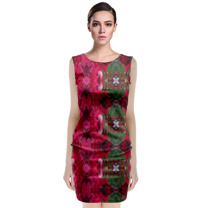 Christmas Colors Wrapping Paper Design Classic Sleeveless Midi Dress