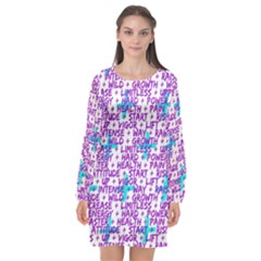 Hard Workout Long Sleeve Chiffon Shift Dress  by jumpercat