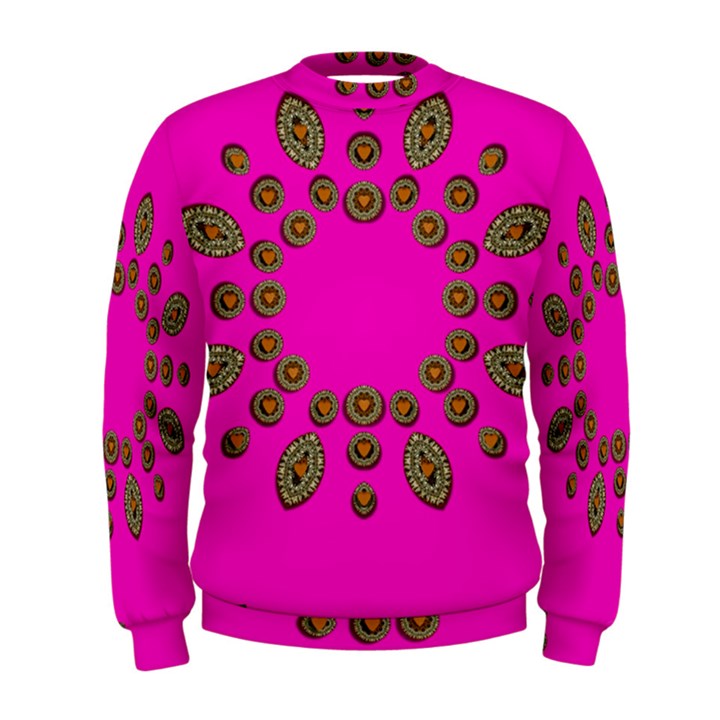 Sweet Hearts In  Decorative Metal Tinsel Men s Sweatshirt