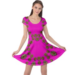 Sweet Hearts In  Decorative Metal Tinsel Cap Sleeve Dress by pepitasart