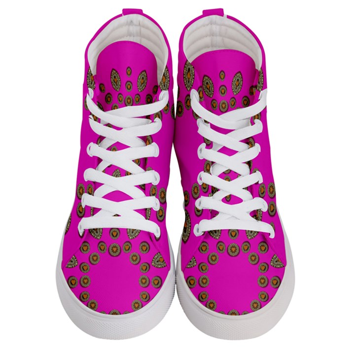 Sweet Hearts In  Decorative Metal Tinsel Men s Hi-Top Skate Sneakers