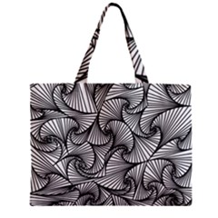 Fractal Sketch Light Zipper Mini Tote Bag by jumpercat