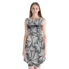 Fractal Sketch Light Sleeveless Chiffon Dress   by jumpercat