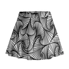 Fractal Sketch Light Mini Flare Skirt by jumpercat