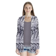 Fractal Sketch Light Drape Collar Cardigan by jumpercat