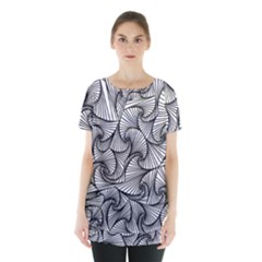 Fractal Sketch Light Skirt Hem Sports Top by jumpercat