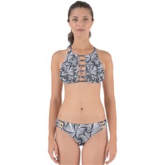 Fractal Sketch Light Perfectly Cut Out Bikini Set