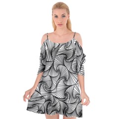 Fractal Sketch Light Cutout Spaghetti Strap Chiffon Dress by jumpercat