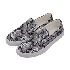 Fractal Sketch Light Women s Canvas Slip Ons