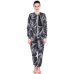 Fractal Sketch Dark Onepiece Jumpsuit (ladies)  by jumpercat