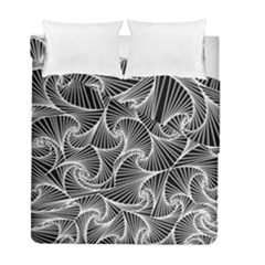 Fractal Sketch Dark Duvet Cover Double Side (full/ Double Size) by jumpercat