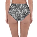 Fractal Sketch Dark Reversible High-Waist Bikini Bottoms View4