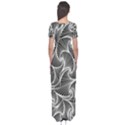 Fractal Sketch Dark Short Sleeve Maxi Dress View2