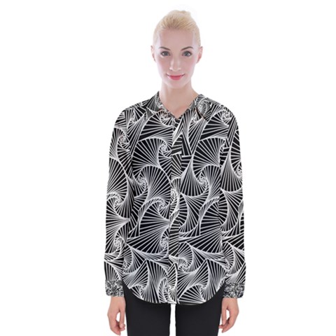 Fractal Sketch Dark Womens Long Sleeve Shirt by jumpercat