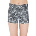 Fractal Sketch Dark Kids Sports Shorts View1