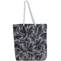 Fractal Sketch Dark Full Print Rope Handle Tote (Large) View2