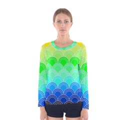 Art Deco Rain Bow Women s Long Sleeve Tee