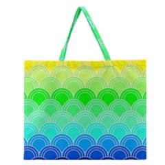 Art Deco Rain Bow Zipper Large Tote Bag by NouveauDesign