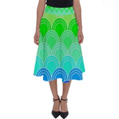 Art Deco Rain Bow Perfect Length Midi Skirt by NouveauDesign