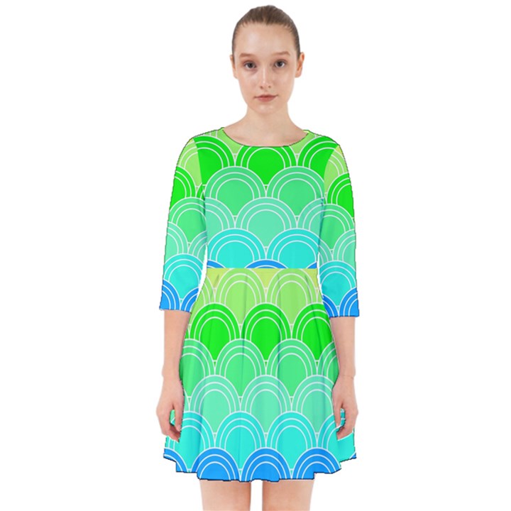 art deco rain bow Smock Dress