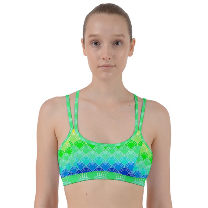 art deco rain bow Line Them Up Sports Bra