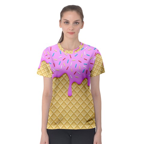 Strawberry Ice Cream Women s Sport Mesh Tee by jumpercat