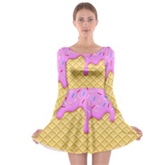 Strawberry Ice Cream Long Sleeve Skater Dress by jumpercat