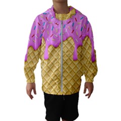 Strawberry Ice Cream Hooded Wind Breaker (kids) by jumpercat