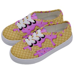 Strawberry Ice Cream Kids  Classic Low Top Sneakers by jumpercat