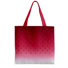 Watermelon Zipper Grocery Tote Bag by jumpercat