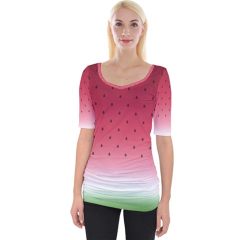 Watermelon Wide Neckline Tee by jumpercat