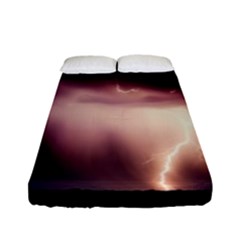 Storm Weather Lightning Bolt Fitted Sheet (full/ Double Size) by BangZart