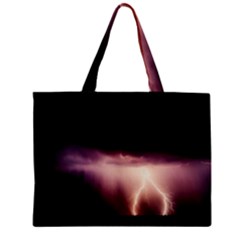 Storm Weather Lightning Bolt Zipper Mini Tote Bag by BangZart