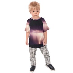 Storm Weather Lightning Bolt Kids Raglan Tee