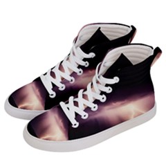 Storm Weather Lightning Bolt Men s Hi-top Skate Sneakers by BangZart