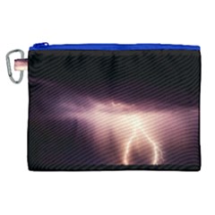 Storm Weather Lightning Bolt Canvas Cosmetic Bag (xl) by BangZart