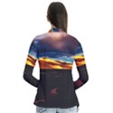 India Sunset Sky Clouds Mountains Drape Collar Cardigan View2