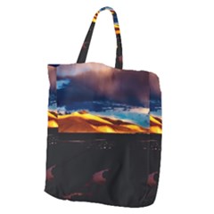 India Sunset Sky Clouds Mountains Giant Grocery Zipper Tote by BangZart