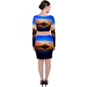 Crater Lake Oregon Mountains Long Sleeve Crop Top & Bodycon Skirt Set View2