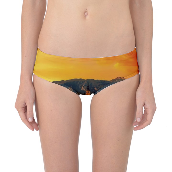 Bled Slovenia Sunrise Fog Mist Classic Bikini Bottoms