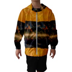 Bled Slovenia Sunrise Fog Mist Hooded Wind Breaker (kids) by BangZart