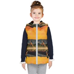 Bled Slovenia Sunrise Fog Mist Kid s Puffer Vest by BangZart