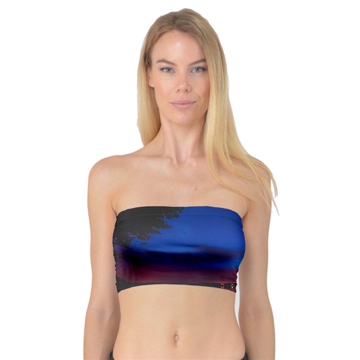 Canada Lake Night Evening Stars Bandeau Top